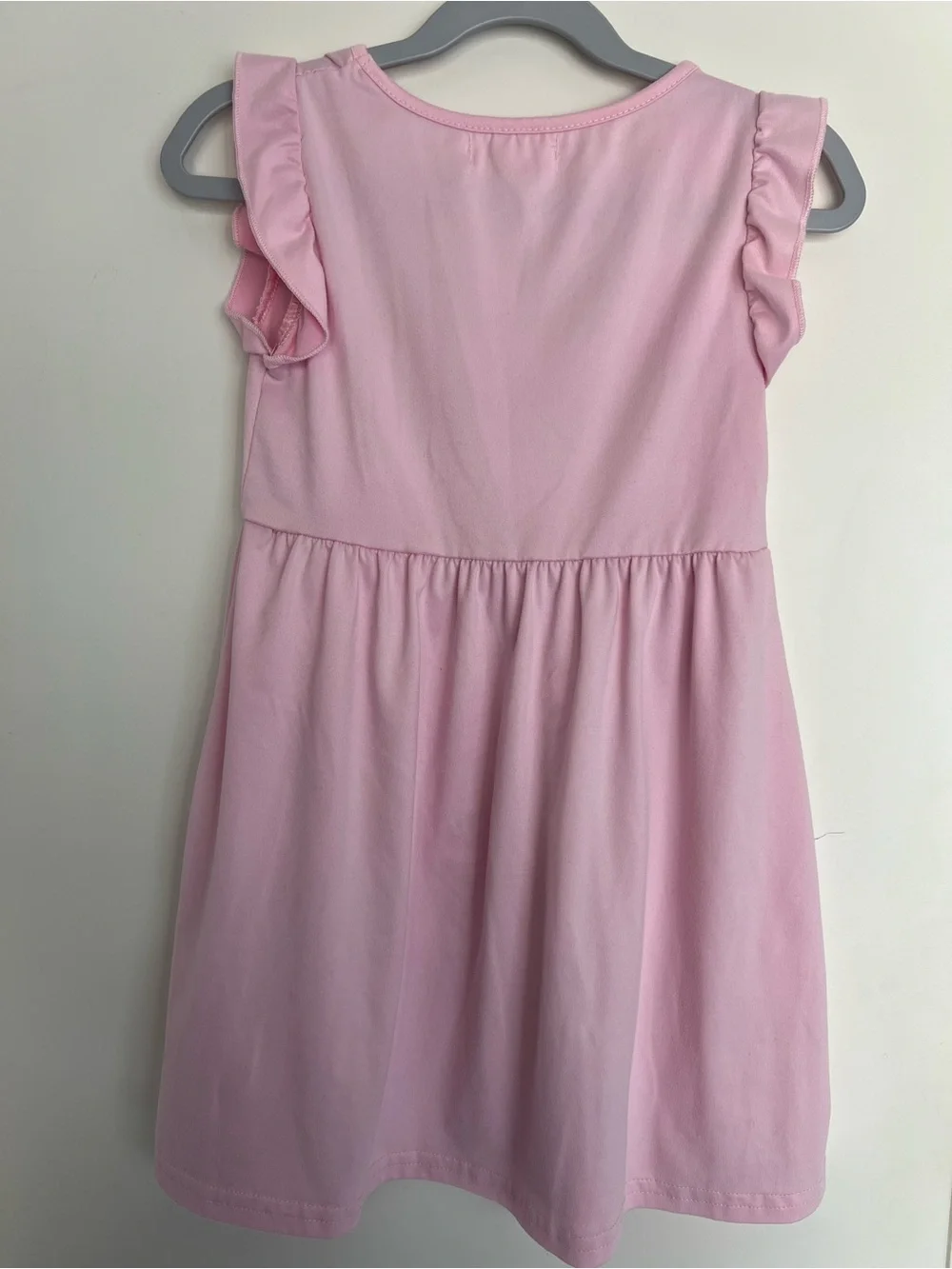 Girls Pink Butterfly Appliqué Dress